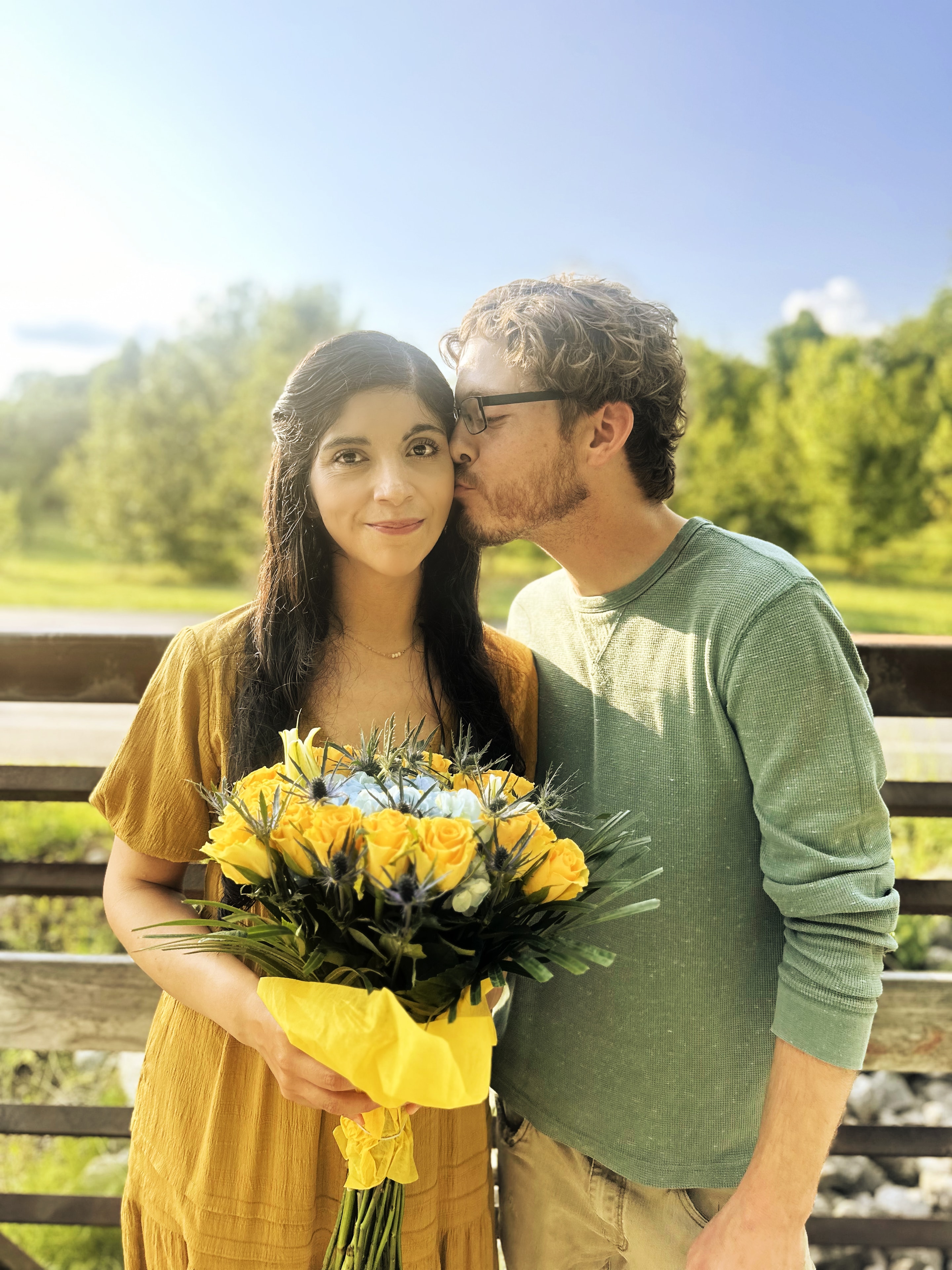 Backyard wedding ceremony